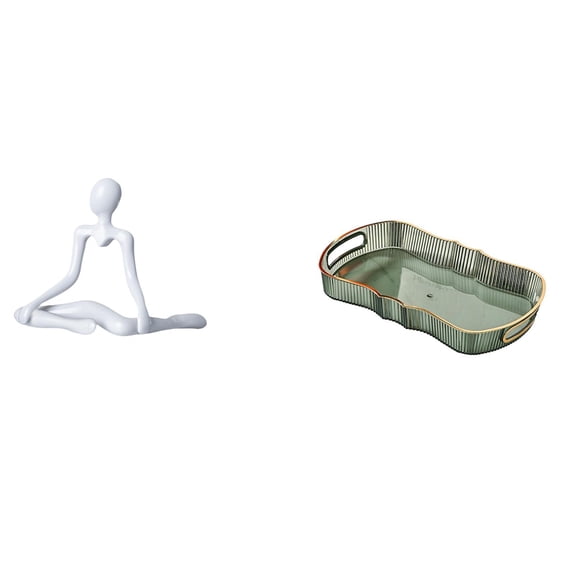 Kuntesetty Creative Abstract Thinker Sculpture Tray for Decorative Food Serving and Bedroom Vanity Ornament Housewarming Gift Storage