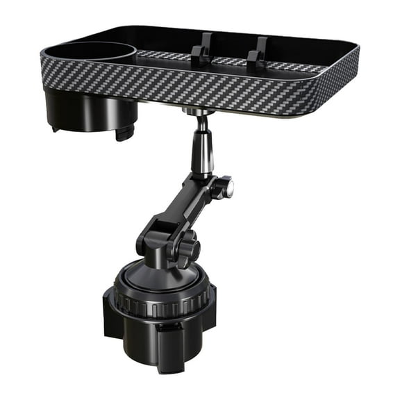 Kuntesetty Cup Holder Tray Car Food Tray Expandable Base Universal Auto Interior Parts Food