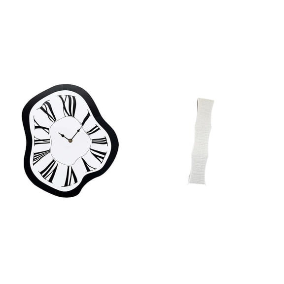 Kuntesetty Distorted Acrylic Wall Clock and Paper Floor Lamp Shade Creative Unique Melting Clock for Cozy Living Room Decor Standing Lamp Light Cover Shop