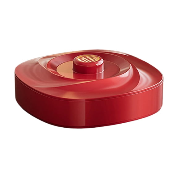 Kuntesetty Divided Serving Tray Appetizer Service Platter Red Tray for Thanksgiving Spring Single Layer