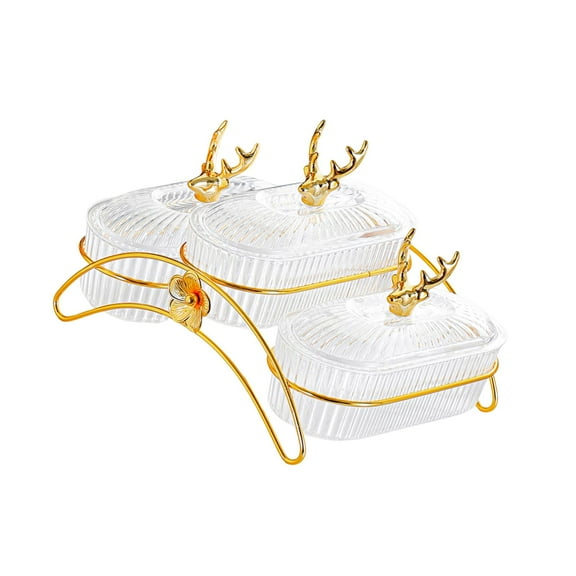 Kuntesetty Dried Fruit Dish Nuts Platter with Lid Fruit Bowl Serving Container