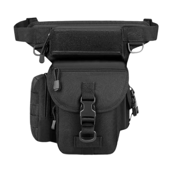 Kuntesetty Drop Leg Bag Portable Side Pocket Design Waist Bag for Outdoor Riding Travel Black