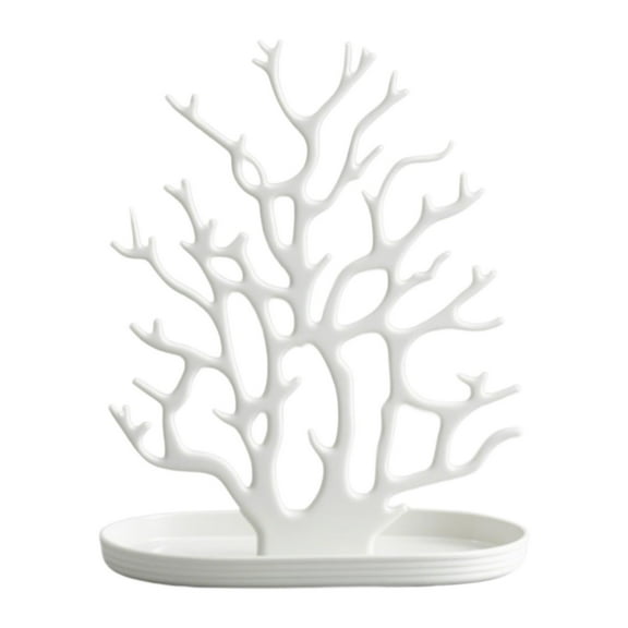 Kuntesetty Earring Holder for Women Girls Gifts Jewelry Tray for Rings Pendant Earrings White