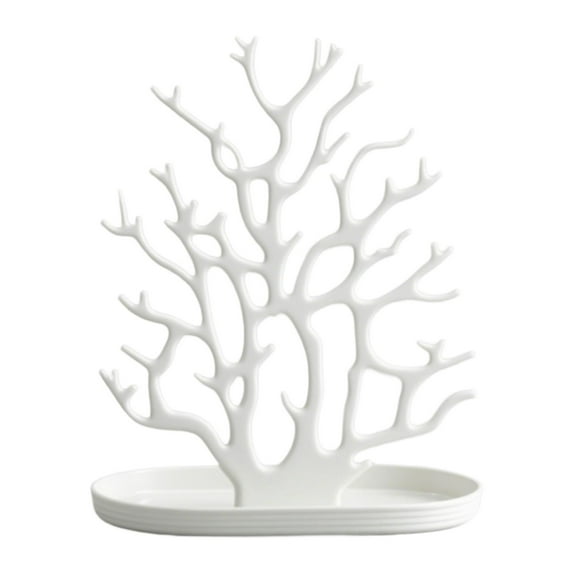 Kuntesetty Earring Holder for Women Girls Gifts Jewelry Tray for Rings Pendant Earrings White