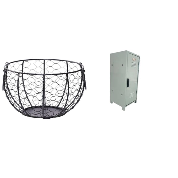 Kuntesetty Eggs Wire Storage Basket Iron Woven Country Fruit Vegetable Kitchen Countertop Bathroom Mini Locker Cabinet Home Organization Space Saving Stackable Dustproof Bin Organizer