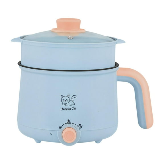 Kuntesetty Electric Hot Pot 1.8L Ramen Cooker Cookware Multipurpose Soup Pot Noodles and PP Steamer