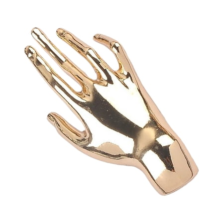 Kuntesetty Elegant Brooch Pin Hand Shape Alloy Fashionable Lapel Pin for Tie Coat Gowns Gold