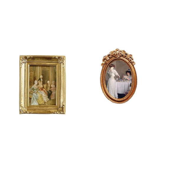 Kuntesetty Elegant Resin Photo Frame Display Holder with Glass Front for Tabletop Wall or Desktop Use Decorative Ornate Picture Frame Stand for Office Bedroom Gift