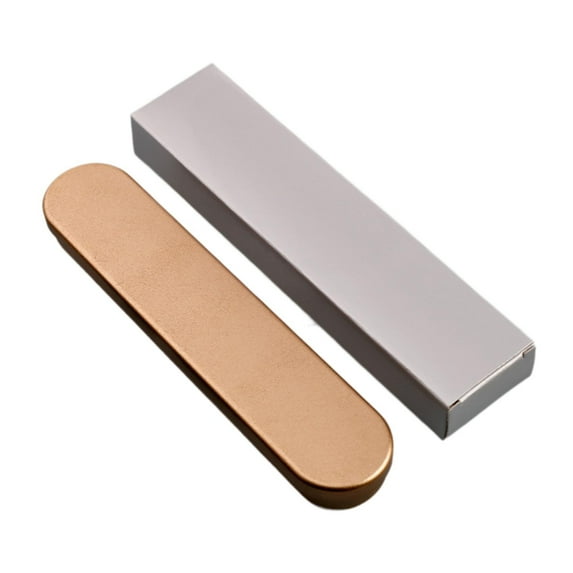 Kuntesetty Empty Hinged Tins Box Multipurpose Elegant Pen Holder for Student Pen Spoons Gold Sponge Lining