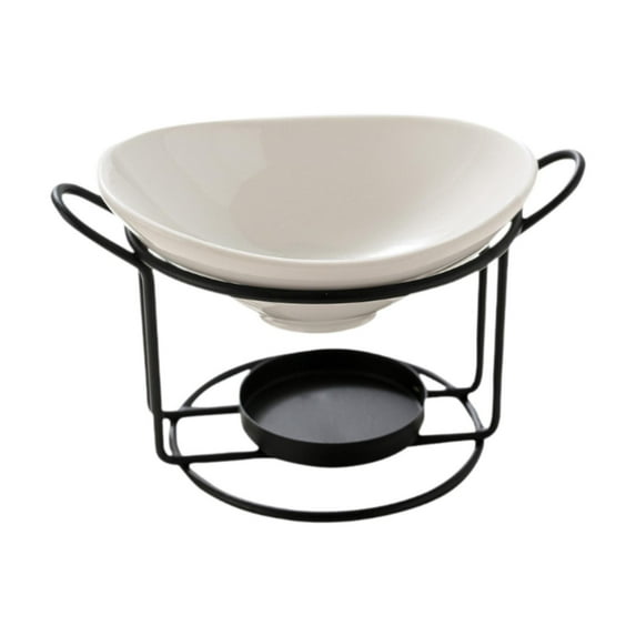 Kuntesetty Essential Oil Burner Desk Scented Melt Burner for Apartment Cafe Living Room Black