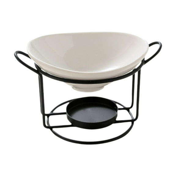 Kuntesetty Essential Oil Burner Desk Scented Melt Burner for Apartment Cafe Living Room Black