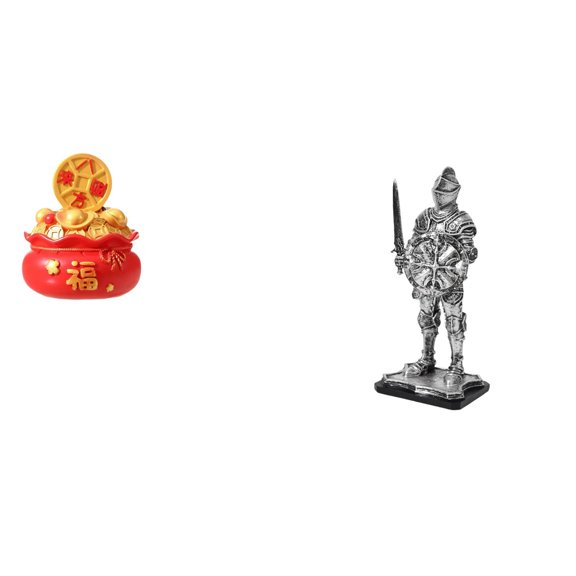 Kuntesetty Festival Treasure Knight Cornucopia Figurine Creative Ornament for Bedroom Entryway Office Desk Housewarming New Year Gift Decor