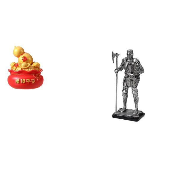 Kuntesetty Festival Treasure Knight Ornament Art Craft Cornucopia Statue for Bedroom Entryway Fireplace Home Decor Housewarming Gift