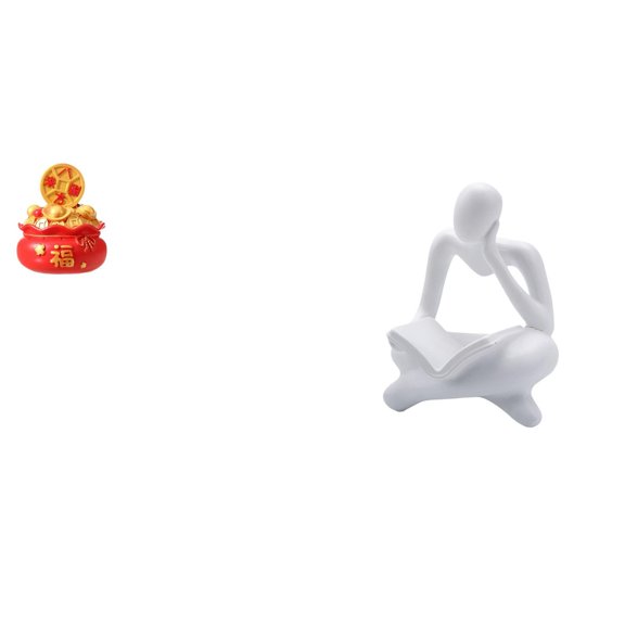 Kuntesetty Festival Treasure Ornament Abstract Thinker Cornucopia Art Craft Statue for Bedroom Living Room Tabletop Shelf Office Housewarming Gift