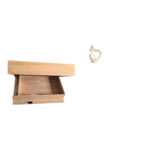 Kuntesetty Floating Shelf Wall Mounted Drawer with Compartment Artistic Collection Sculpture Resin Statue for Desk Cabinet Home Decoration Anniversary Gift Storage Rack for Dorm Room Apartment