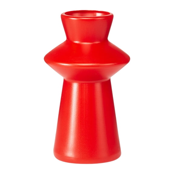 Kuntesetty Flower Vase Tabletop Ornament Modern Simple Stylish Flower Arrangement for Shelf red