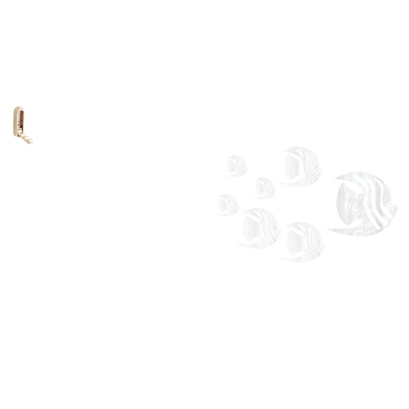 Kuntesetty Foldable Coat and Towel Hook Organizer with Acrylic Mirror Fish Wall Decals Removable for Bathroom Closet and TV Background Decor