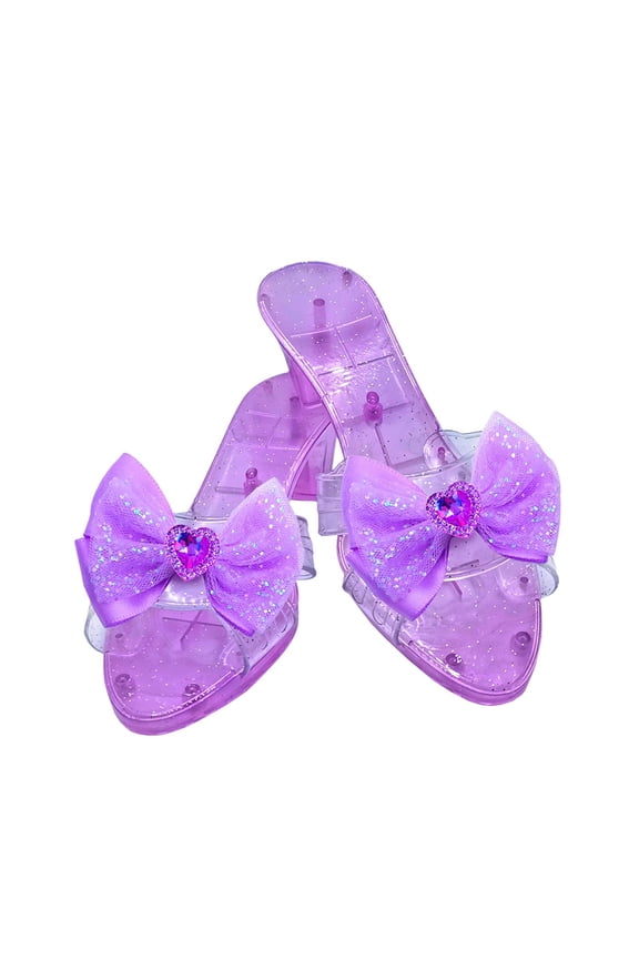 Girls Princess Shoes Bow Jelly Sandals Multi-functional Shoes Dress Up Role Play