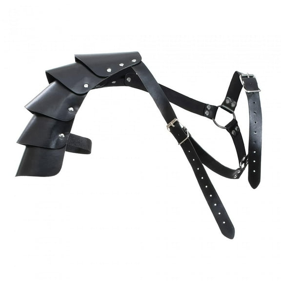 Kuntesetty Gothic Steampunk Shoulder Armors Decorative Steampunk PU Adjustable Strap Outfit