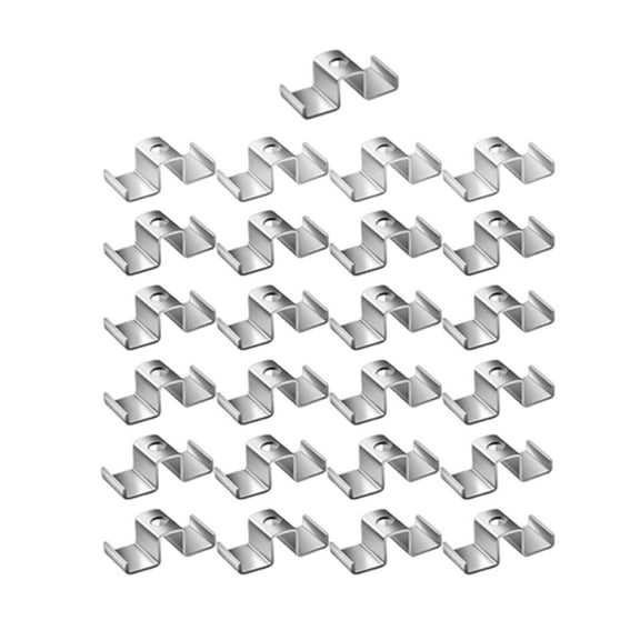 Kuntesetty Grating Clip Saddle Clips Fixing Clamp Sturdy Grid Plate Clip for Mezzanines 25Pcs