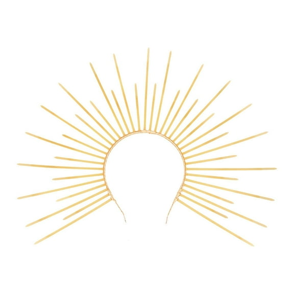Kuntesetty Halloween Sun Headband Hair Hoop Prop Decorative Headwear Portable Creative Gold