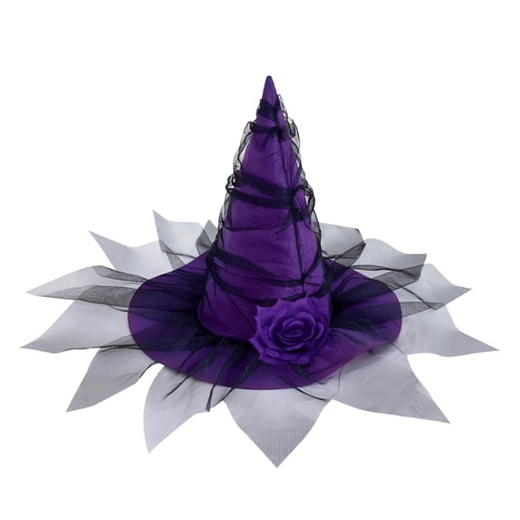 Kuntesetty Halloween Witch Hat Baroque Wizard Hat for Photo Props Holiday Costume Party
