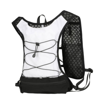 Kuntesetty Hydration Vest Backpack Breathable Sport Bag for Mountaineering Hiking Trail White