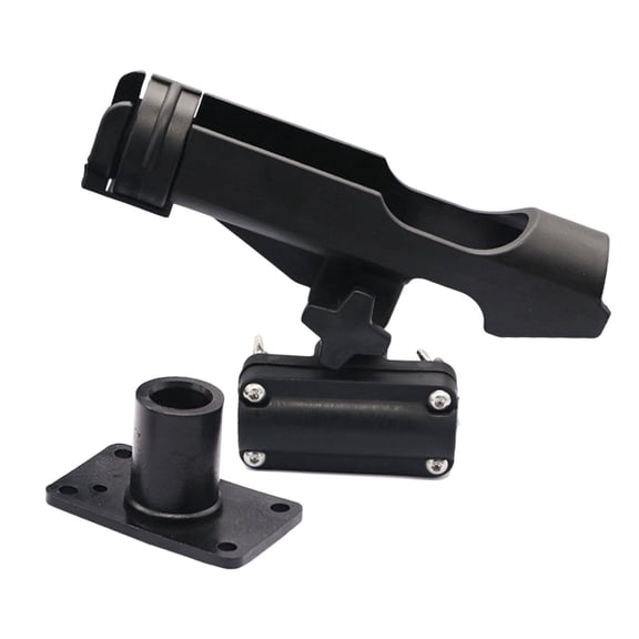 Kuntesetty Inflatable Boat Fishing Rod Holder Rack Sturdy Adjustable Impact Resistant Boat Fishing Rod Holder Stand for Canoe Boats Rail