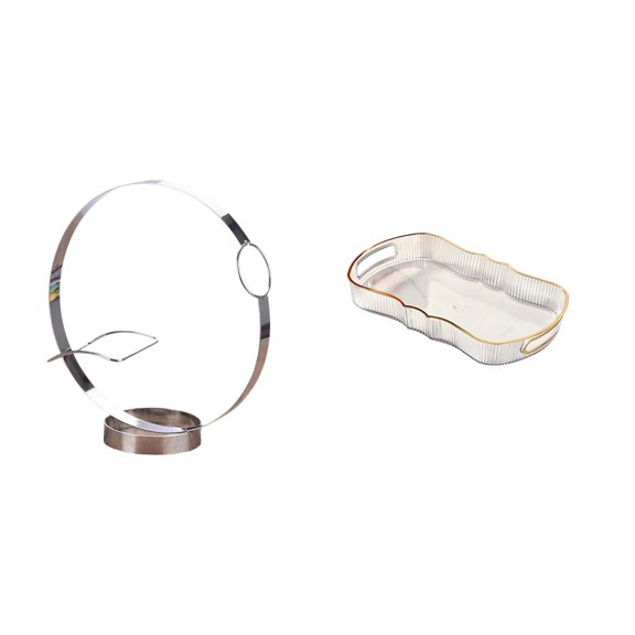 Kuntesetty Iron Wine Bottle Holder Racks Food Serving Tray Red Wine Adult Beverage Bottle Display Holder Bathroom Vanity Tray Metal Wine Rack Organizer Fruit Tray Bottle Storage Holder Cafe