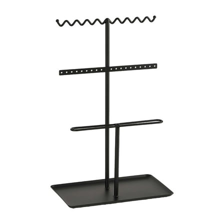 Kuntesetty Jewelry Display Stand Bracelet Necklace Holder 3 Tiered Stylish Earrings Display Black