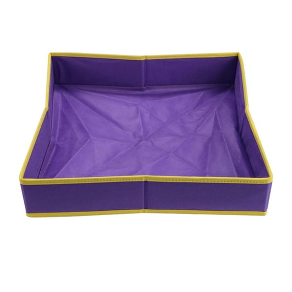 Kuntesetty Kid Sandbox Tray Large Space Smooth Easy to Carry Non Woven Fabric Play Sand Purple 40cmx40cm