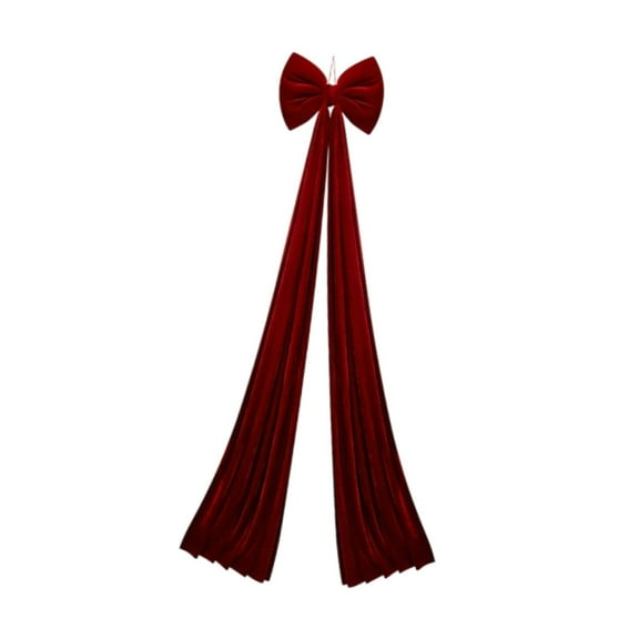Kuntesetty Large Christmas Bow Decorative Indoor Bowknot Festival Christmas Decorations Wine Red