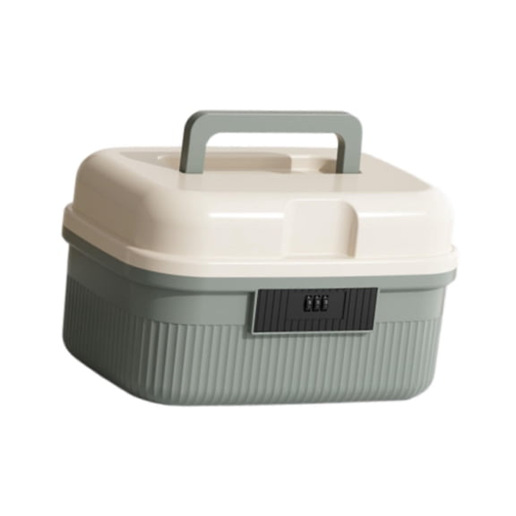 Kuntesetty Lockable Storage Box Versatile Convenient Security for Dorm Household Office Light Green