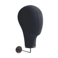 thumbnail image 1 of Kuntesetty Manikin Head Display Hair Hats Hairpieces Wall Mounted Creative Head Display black, 1 of 9