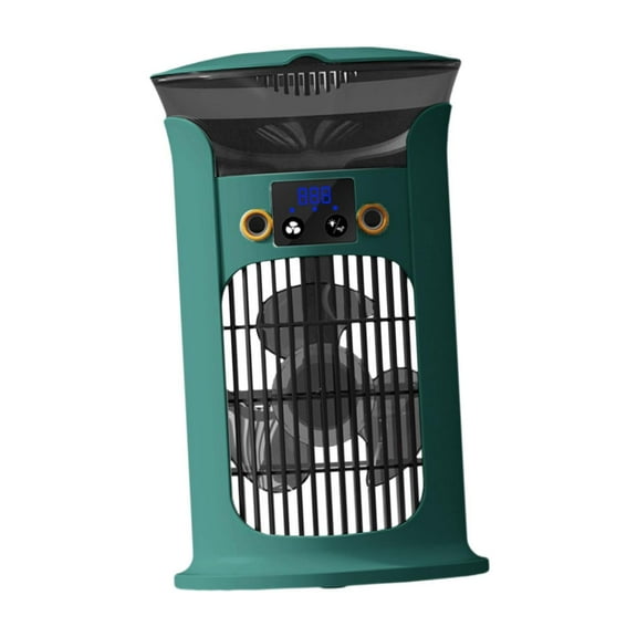 Kuntesetty Mini Desktop Air Conditioner Humidifier Adjustable Small 3 Speeds 7 Color Lights green