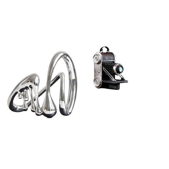 Kuntesetty Minimalist Abstract Art Camera Sculpture Resin Ornament Unique Decorative Prop for Housewarming Gift Desktop Coffee Table Bookshelf Decor