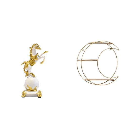 Kuntesetty Modern Animal Sculpture Shelf Centerpiece for Living Room Bedroom Desk Wall Hanging Collectibles Trophy Multifunctional Ornament