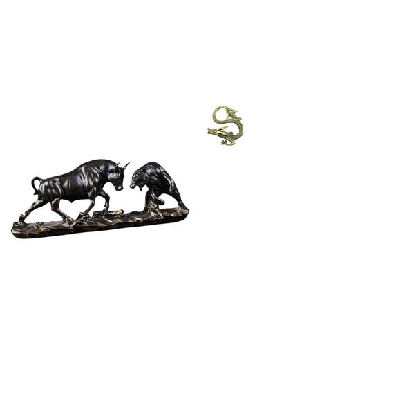 Kuntesetty Modern Feng Shui Animal Sculpture Brass Bull Bear Cow Cattle Figurine Chinese Desk Art Birthday Gift Home Office Decor 2024