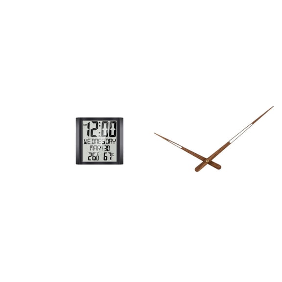 Kuntesetty Modern Practical Digital Wall Clock with Versatile Desk and Bedroom Use Featuring Replacement Clock Hands for Home Office Mechanism
