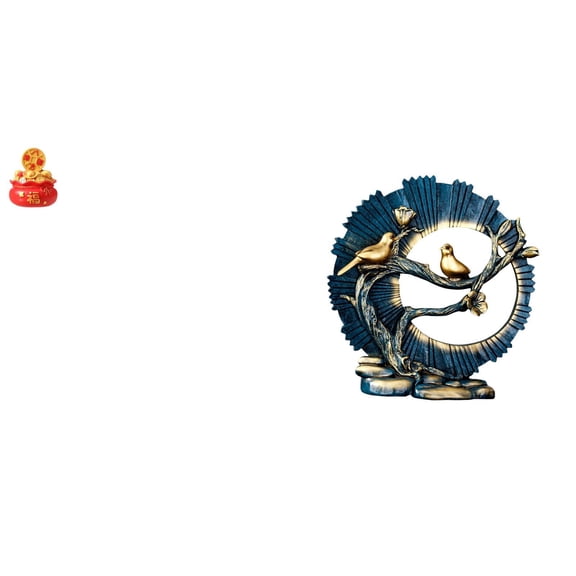 Kuntesetty Money Bag Cornucopia Resin Figurine Art Craft Ornament Treasure Basin Statue for Spring Festival New Year Housewarming Gift Bookshelf Living Room Indoor Desk Decorations