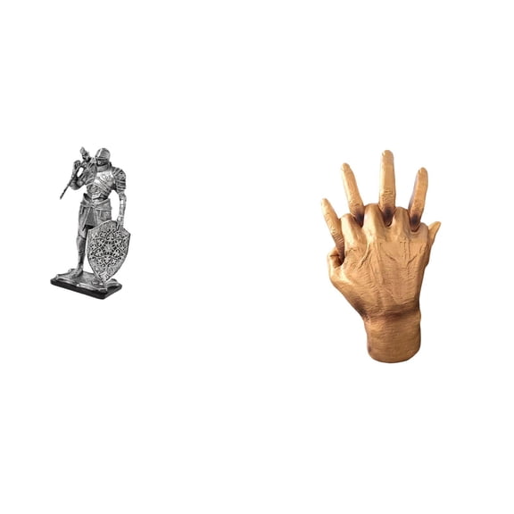 Kuntesetty Nordic Art Resin Knight Statue Figurine Abstract Figure Ornament Sculpture for Desk Cabinet Office Table Centerpiece Entryway Hands Entwined Sculpture Home Bedroom Shelf Decor