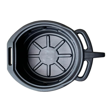 Kuntesetty Oil Change Drain Pan Automotive Repair Tool Black Portable Leakproof Lightweight 8L
