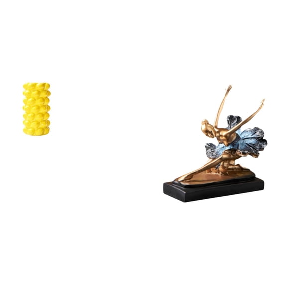 Kuntesetty Porcelain Flower Vase And Ballet Dancer Ornament Figure for Tabletop Living Room And Fireplace Restaurant Decorating with Ballerina Girls Statue Gift