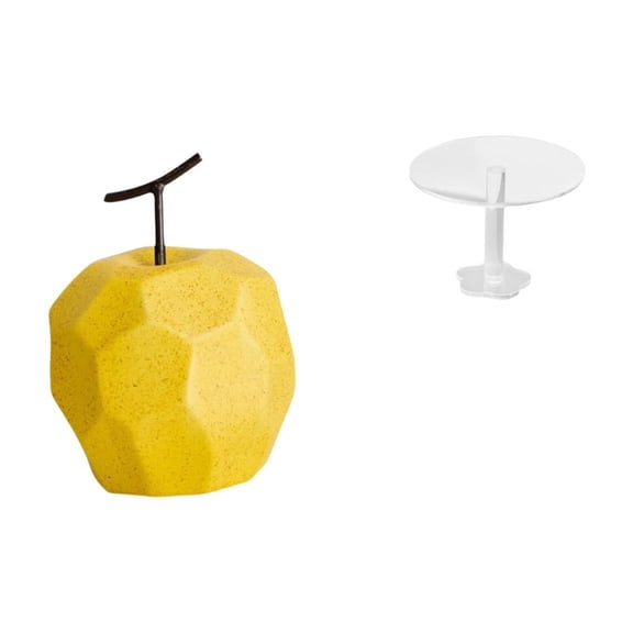 Kuntesetty Porcelain Fruit Sculpture Miniature Dollhouse Table Ornament Collectible Geometric Decor for Festival Office Pretend Life Garden Play House