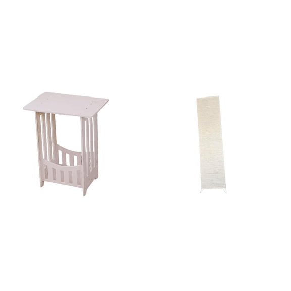 Kuntesetty Portable Bedside Table with Cozy Paper Lampshade for Hotel Cafe Lounge Room Balcony and Hallway Living Space Decor