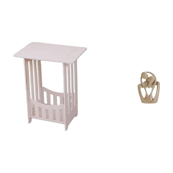 Kuntesetty Practical Bedside Table for Hotel Cafe Lounge Room with Abstract Couple Resin Statue Creative Sculpture for Bookcase Desktop Decorations Birthday Gift