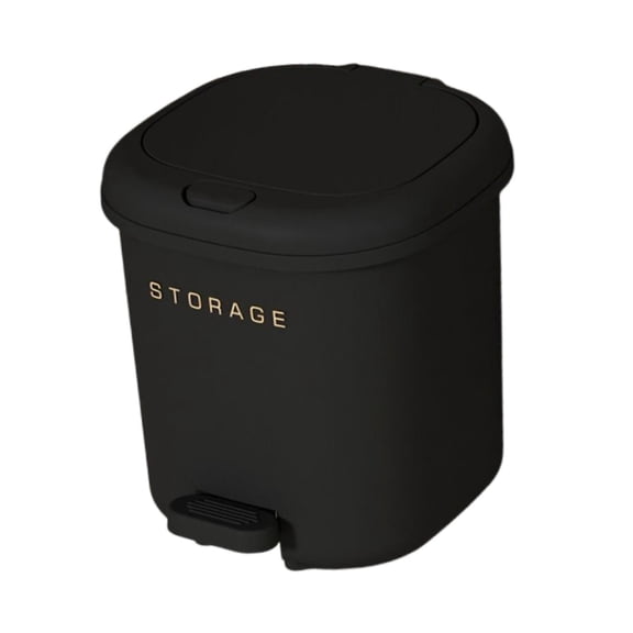 Kuntesetty Press Type Trash Can with Step Pedal Simple Wastebasket for Hotel Home Lobby 23.5cmx22.8cmx24.2cm