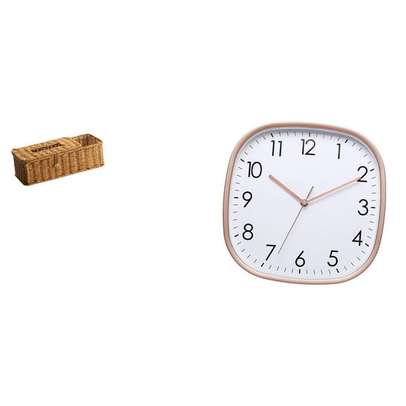 Kuntesetty Remote Control Storage Box for Kitchen Bedroom with Digital Wall Clock Design Large Vintage Low Noise Art Practical for Home Decoration