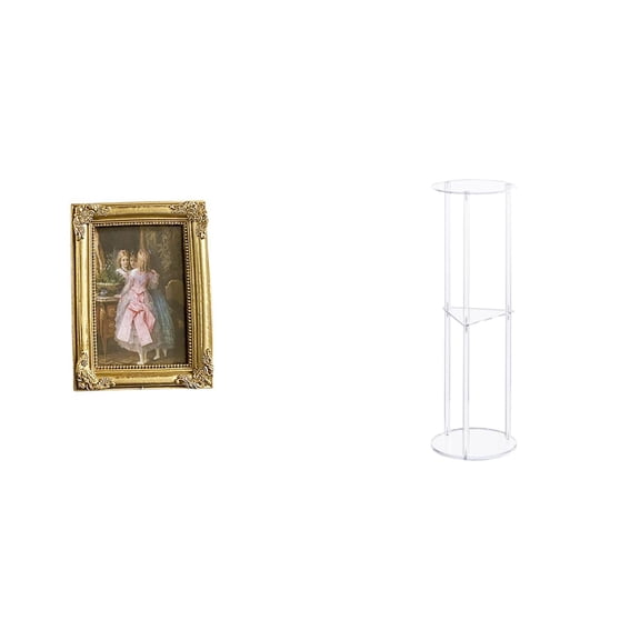 Kuntesetty Resin Acrylic Photo Frame Card Display Holder Poster Glass Front Picture Frame for Desktop Tabletop Wall Display Bedroom Office Farmhouse Small Drink Side Table Decor Acrylic Bedside