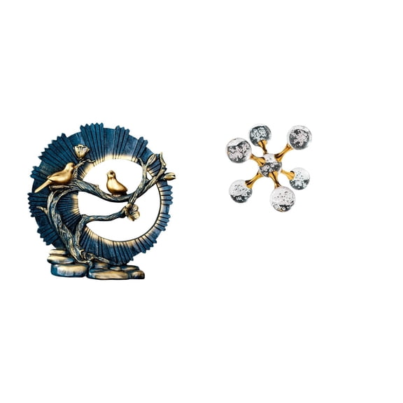 Kuntesetty Resin Bubble Sphere Figurine Ornament Modern Craft Decorative Sculpture for House Desk Office Shelf Living Room Bookshelf Indoor Home Decoration